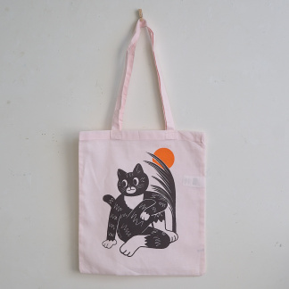 3 cats club Tote "yoga cat"